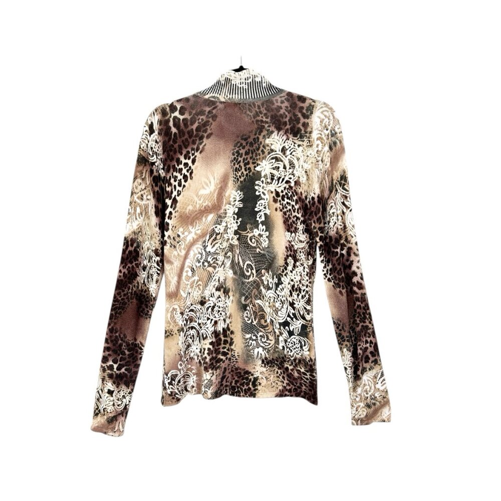 Cache Animal Print Mock Neck Sweater - Picture 5 of 5